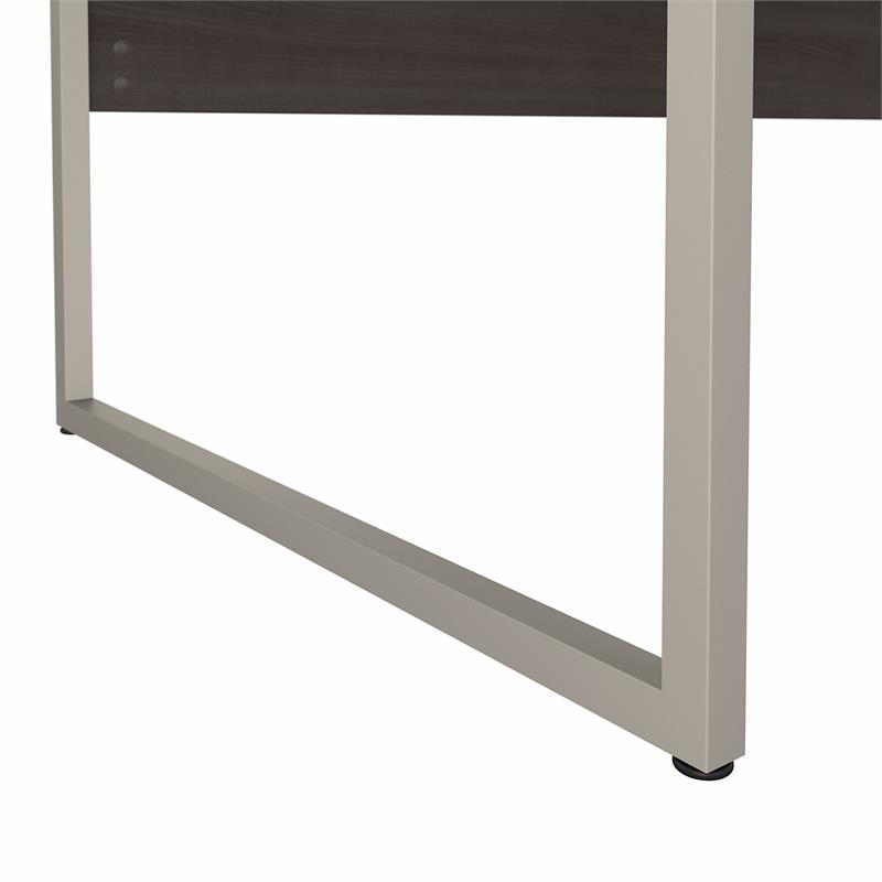 Pemberly Row 72W x 30D Computer Table Desk in Storm Gray - Engineered Wood