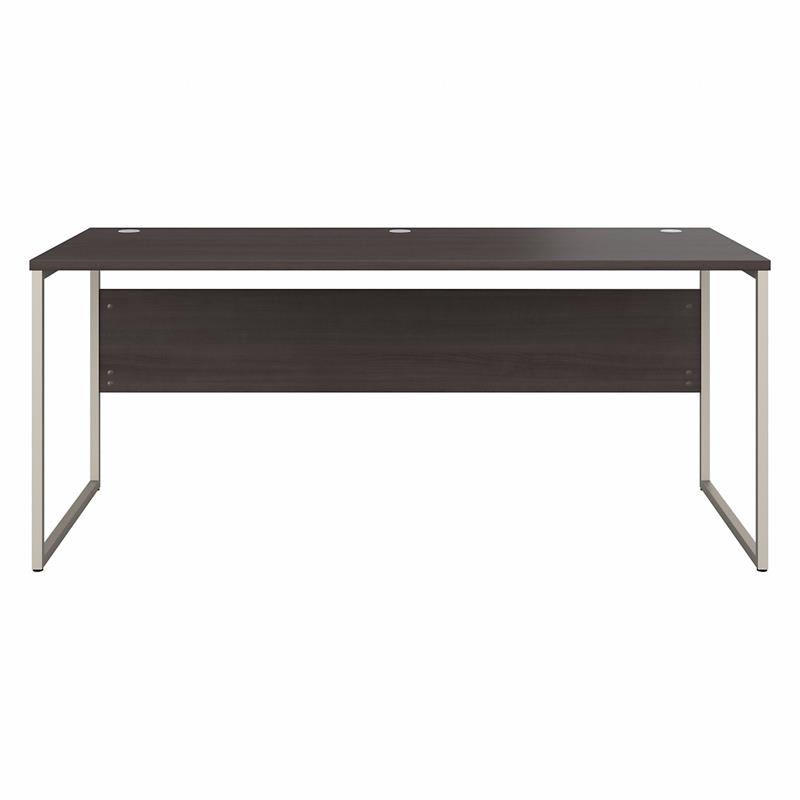 Pemberly Row 72W x 30D Computer Table Desk in Storm Gray - Engineered Wood