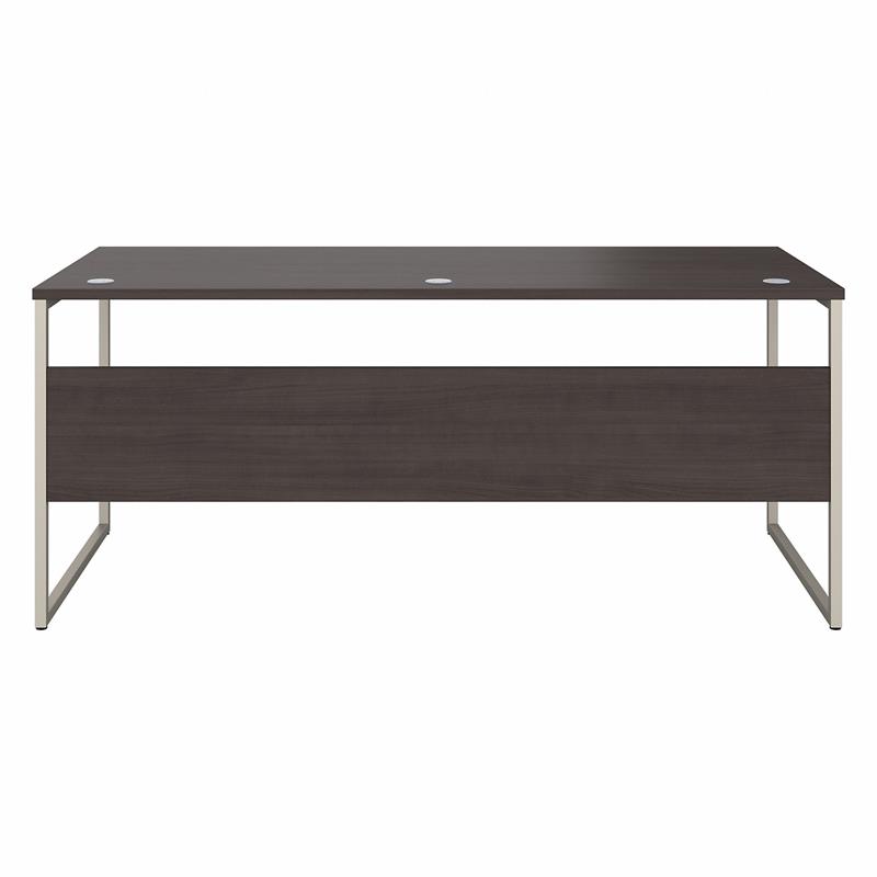 Pemberly Row 72W x 30D Computer Table Desk in Storm Gray - Engineered Wood