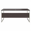 Pemberly Row 72W x 30D Computer Table Desk in Storm Gray - Engineered Wood
