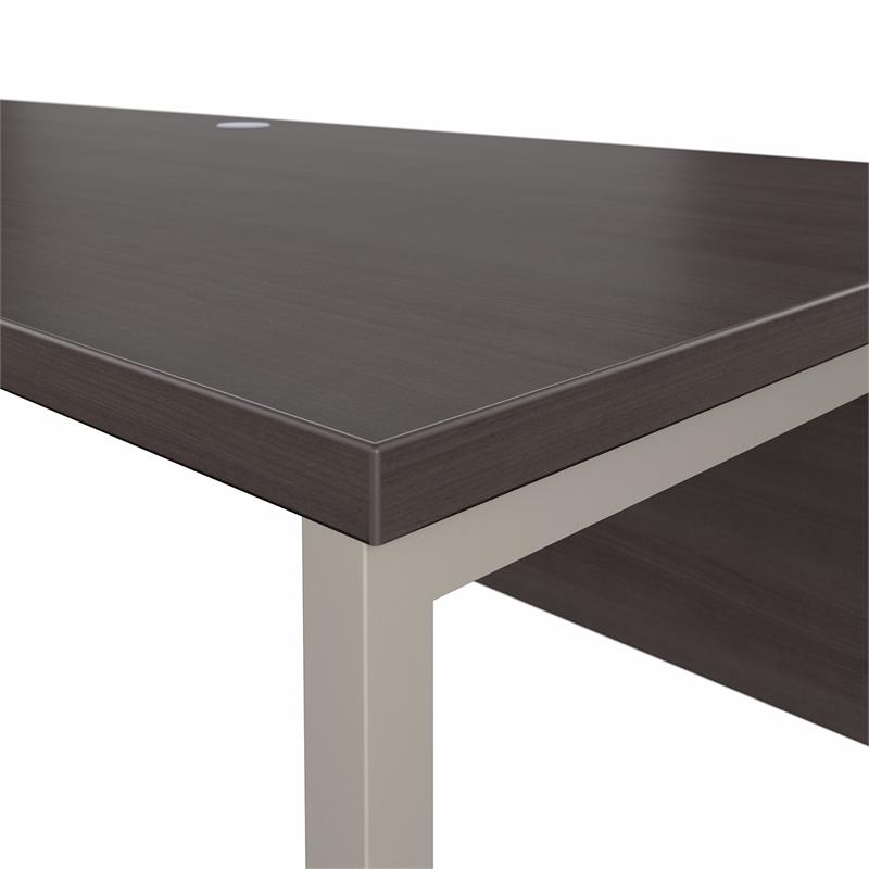 Pemberly Row 72W x 30D Computer Table Desk in Storm Gray - Engineered Wood