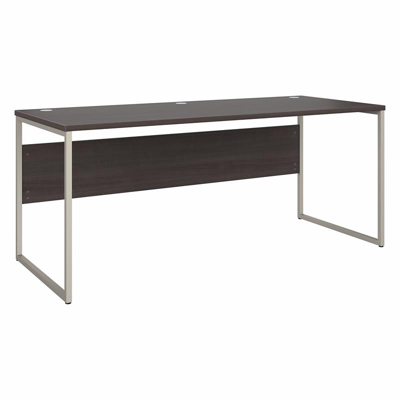 Pemberly Row 72W x 30D Computer Table Desk in Storm Gray - Engineered Wood