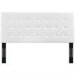 Pemberly Row Tufted King and California King Faux Leather Headboard in White