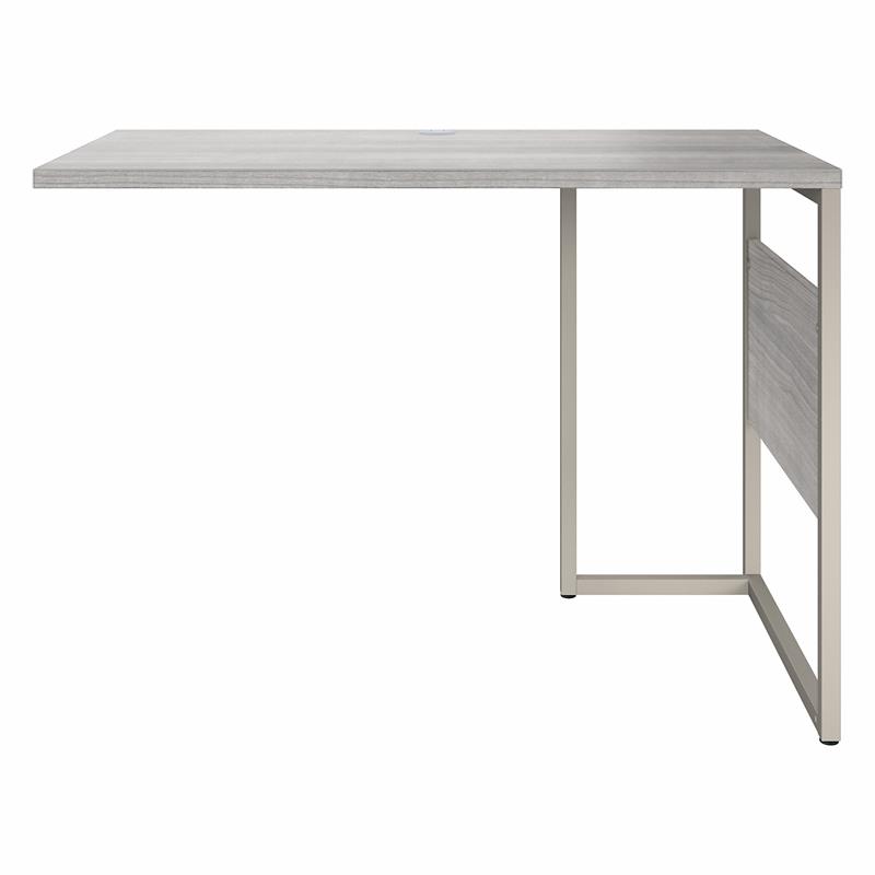 Pemberly Row 42W x 24D Desk Return/Bridge in Platinum Gray - Engineered Wood
