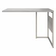 Pemberly Row 42W x 24D Desk Return/Bridge in Platinum Gray - Engineered Wood