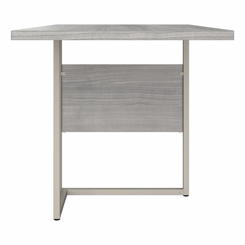 Pemberly Row 42W x 24D Desk Return/Bridge in Platinum Gray - Engineered Wood