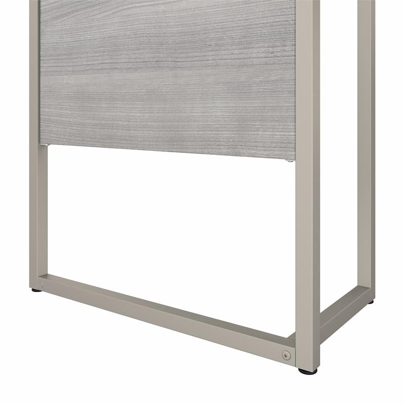 Pemberly Row 42W x 24D Desk Return/Bridge in Platinum Gray - Engineered Wood