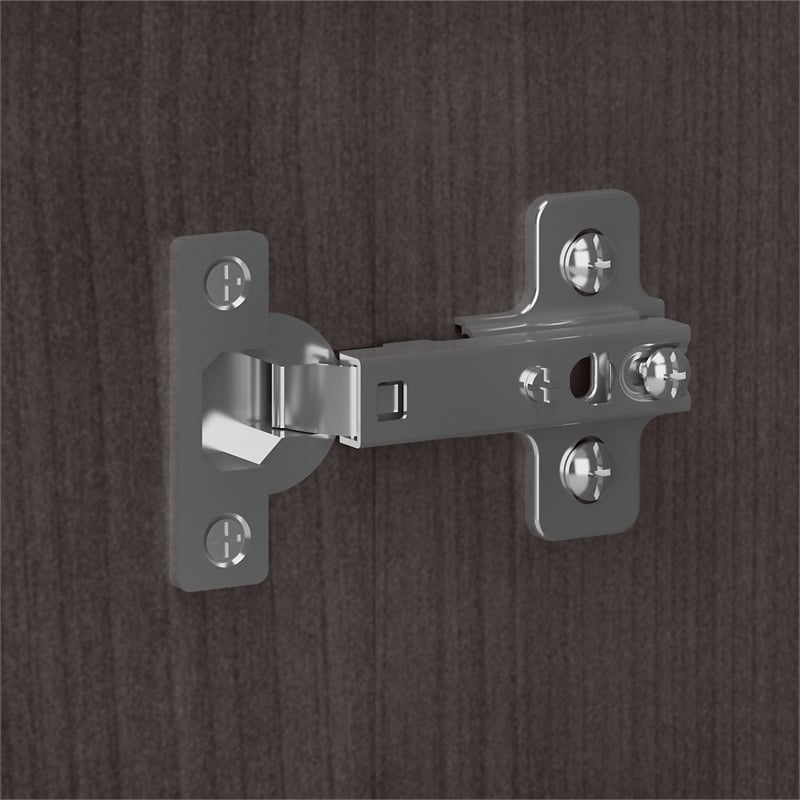 Pemberly Row Engineered Wood Storage Cabinet with Doors in Storm Gray