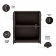 Pemberly Row Engineered Wood Storage Cabinet with Doors in Storm Gray