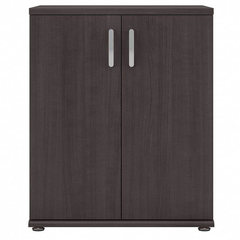 Pemberly Row Engineered Wood Storage Cabinet with Doors in Storm Gray