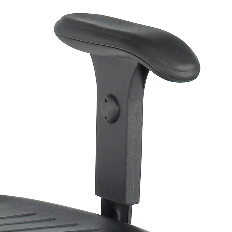 Pemberly Row Height Adjustable Polyurethan T-Pad Armrests in Black