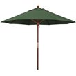 Pemberly Row 9' Olefin Push Lift Patio Umbrella in Hunter Green