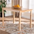 Pemberly Row Rectangular Modern Wood Dining Table in Natural Brown