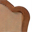 Pemberly Row Wood & Rattan Queen Size Headboard in Ash Walnut