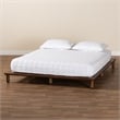 Pemberly Row Modern Walnut Brown Finished Wood King Size Bed Frame