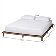 Pemberly Row Modern Walnut Brown Finished Wood King Size Bed Frame