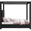 Pemberly Row Modern / Contemporary Black Boucle Fabric Queen Bed