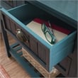 Pemberley Row Wood Dark Teal Console Rectangular Vintage Charm 31.75