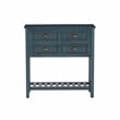 Pemberley Row Wood Dark Teal Console Rectangular Vintage Charm 31.75