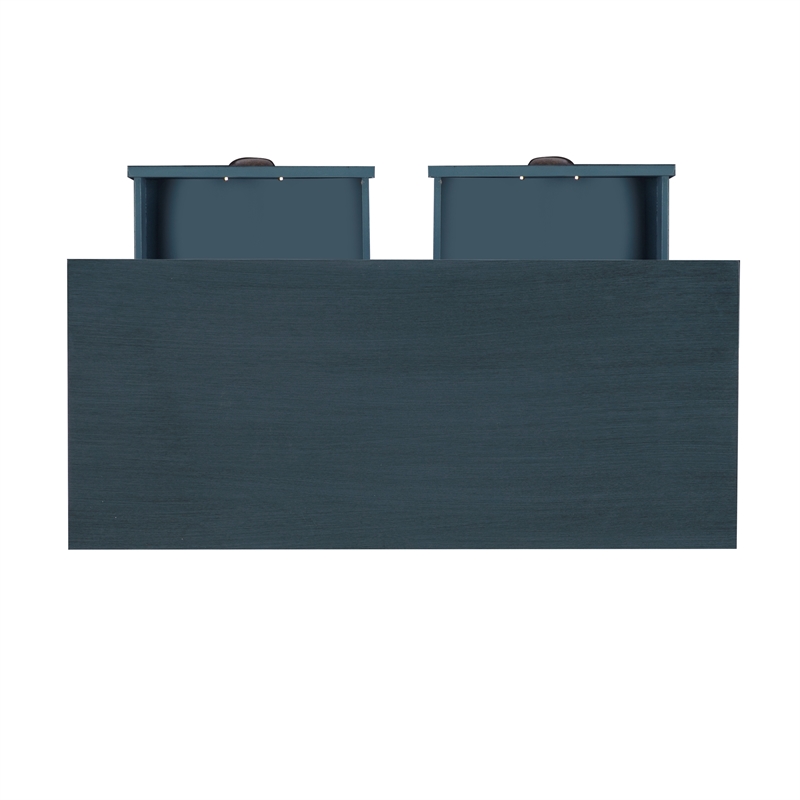 Pemberley Row Wood Dark Teal Console Rectangular Vintage Charm 31.75