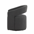 Pemberly Row Fabric Armchair with Curved Armrests in Charcoal