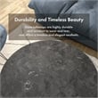 Pemberly Row Contemporary Round Modern Metal Coffee Table in Black