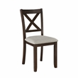 Pemberly Row 7-Piece Wood and Fabric Dining Set in Dark Cherry