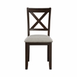 Pemberly Row 7-Piece Wood and Fabric Dining Set in Dark Cherry