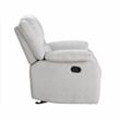 Pemberly Row Upholstered Glider Manual Recliner Chair in Gray