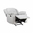 Pemberly Row Upholstered Glider Manual Recliner Chair in Gray