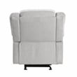Pemberly Row Upholstered Glider Manual Recliner Chair in Gray