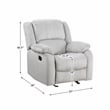 Pemberly Row Upholstered Glider Manual Recliner Chair in Gray