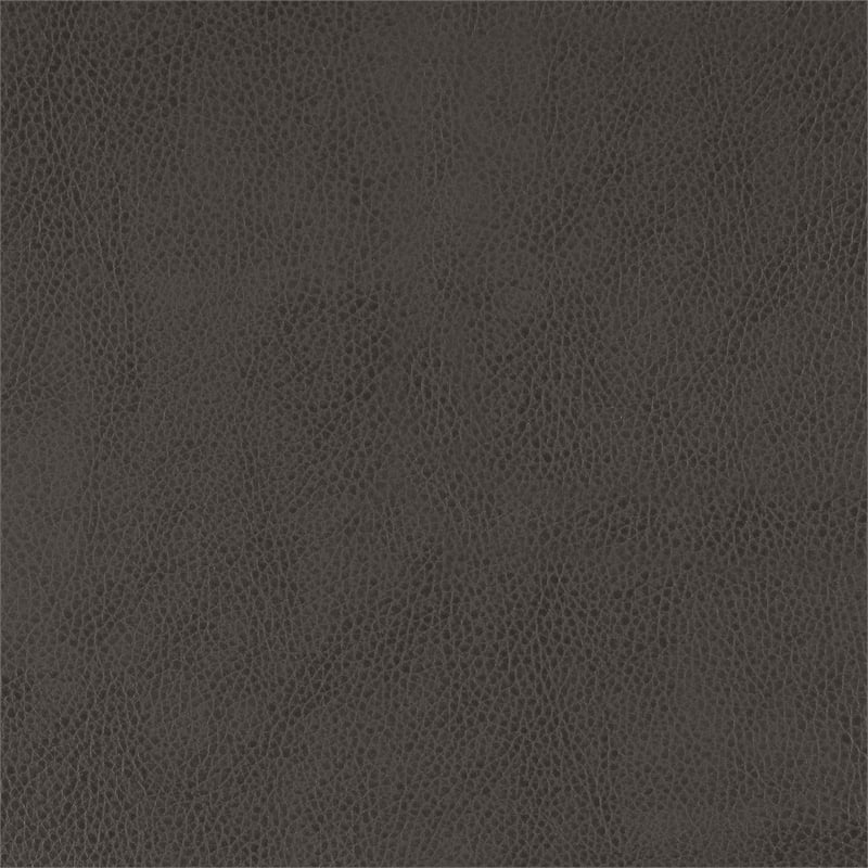 Pemberly Row Contemporary Faux Leather Manual Recliner Chair in Gray