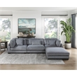 Pemberly Row 4-Piece CorduModular Sectional with Ottoman in Gray