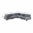 Pemberly Row 5-Piece CorduUpholstered Modular Sectional in Gray