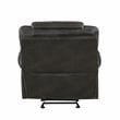 Pemberly Row Microfiber Glider Manual Reclining Chair in Chocolate