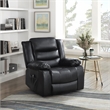 Pemberly Row Contemporary Faux Leather Power Lift Chair in Black