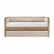 Pemberly Row Boucle Upholstered Daybed with Trundle in Beige