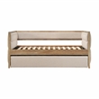 Pemberly Row Boucle Upholstered Daybed with Trundle in Beige