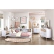 Pemberly Row Wood Nightstand in 2-Tone Finish (White and Natural)