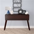 Pemberly Row 48 x 30 Wood Drop Leaf Dining Table in Dark Mahogany