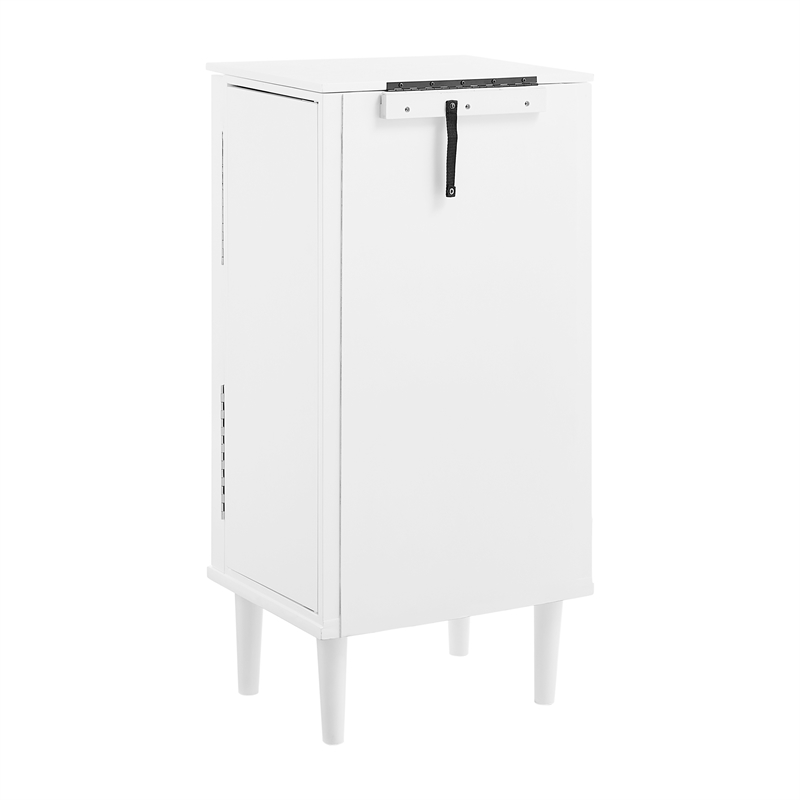 Pemberly Row 7-Drawer Wood Jewelry Armoire with Flip Top in White