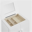 Pemberly Row 7-Drawer Wood Jewelry Armoire with Flip Top in White