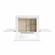 Pemberly Row 7-Drawer Wood Jewelry Armoire with Flip Top in White