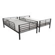 Pemberly Row Convertible Twin over Twin Metal Bunk Bed in Black