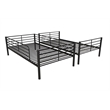 Pemberly Row Convertible Twin over Twin Metal Bunk Bed in Black