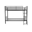 Pemberly Row Convertible Twin over Twin Metal Bunk Bed in Black
