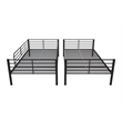Pemberly Row Convertible Twin over Twin Metal Bunk Bed in Black