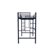 Pemberly Row Modern / Contemporary Twin Metal Loft Bed in Navy Blue