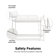 Pemberly Row Convertible Twin over Twin Metal Bunk Bed in Off White